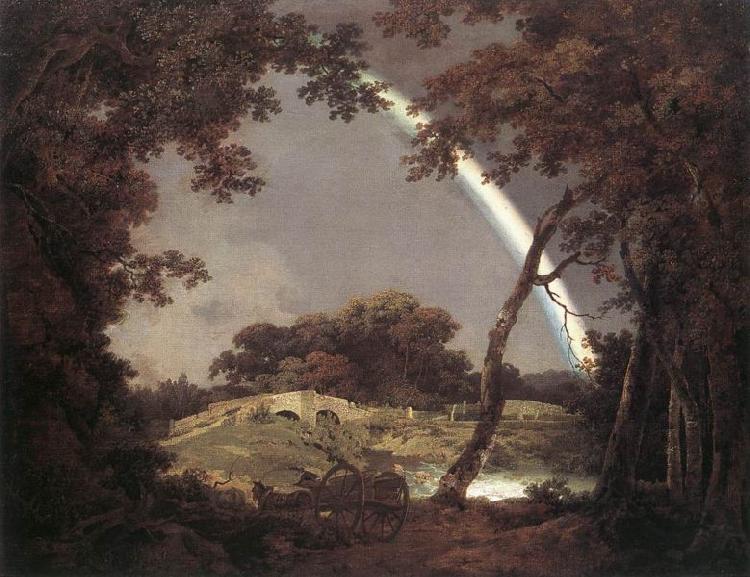 Joseph wright of derby Landscape with Rainbow Sweden oil painting art